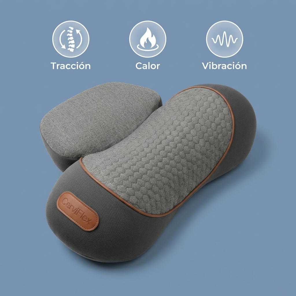 Almohada CerviFlex - Tracción Cervical, Calor y Vibración