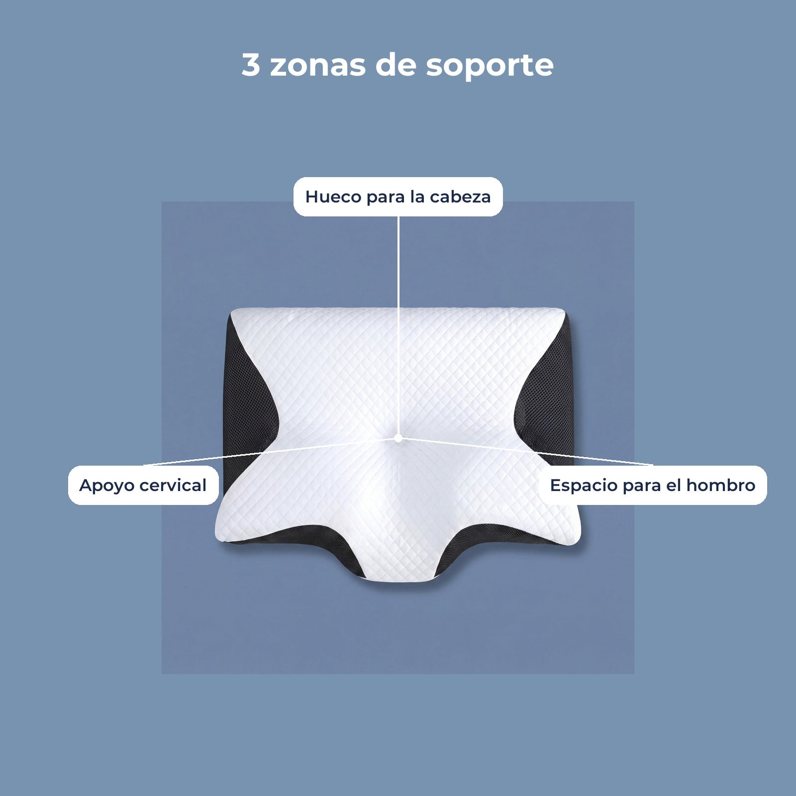 OrthoFlex: 3 zonas de soporte ergonómico