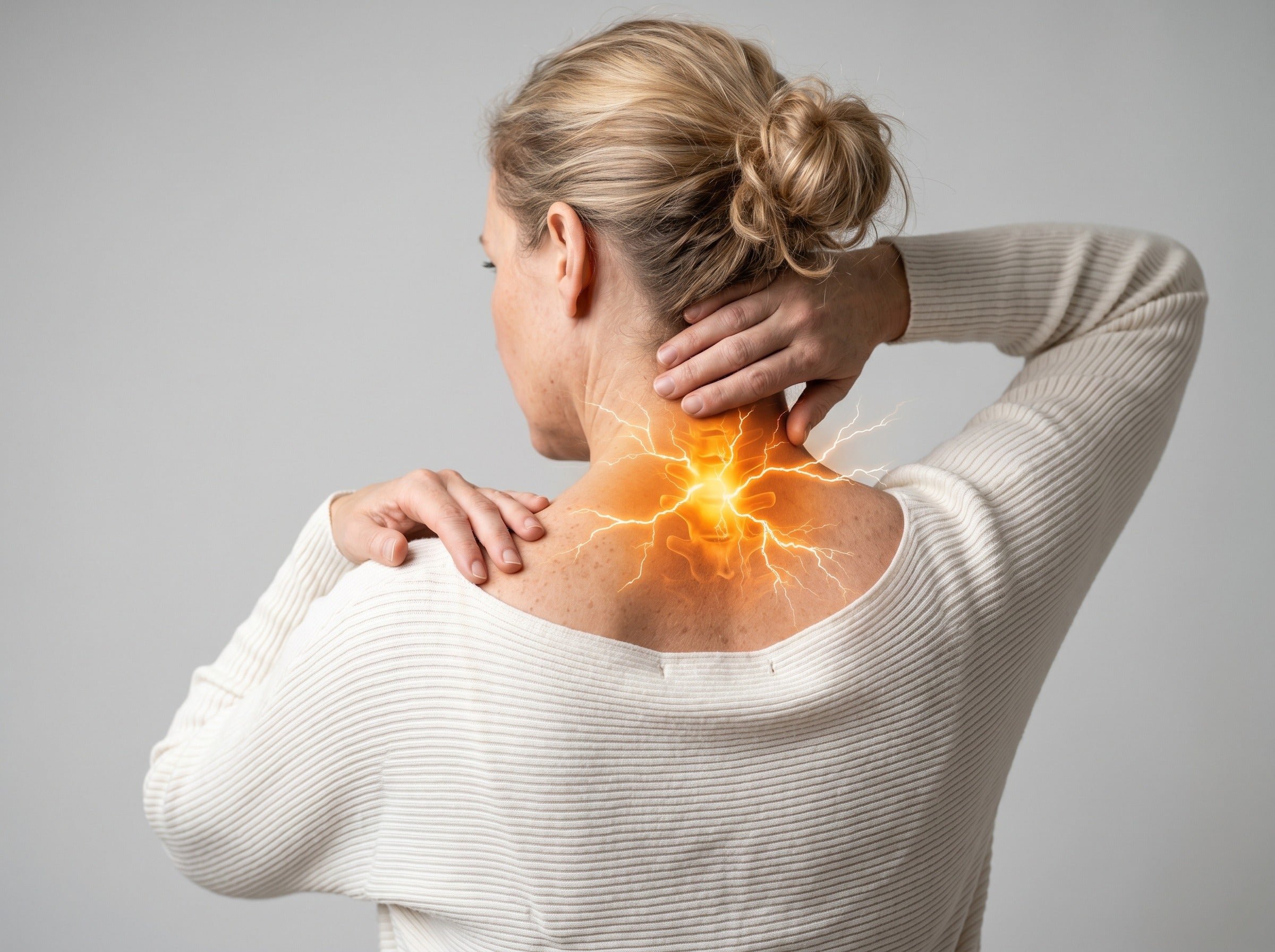 Inflamación y tensión muscular en el cuello